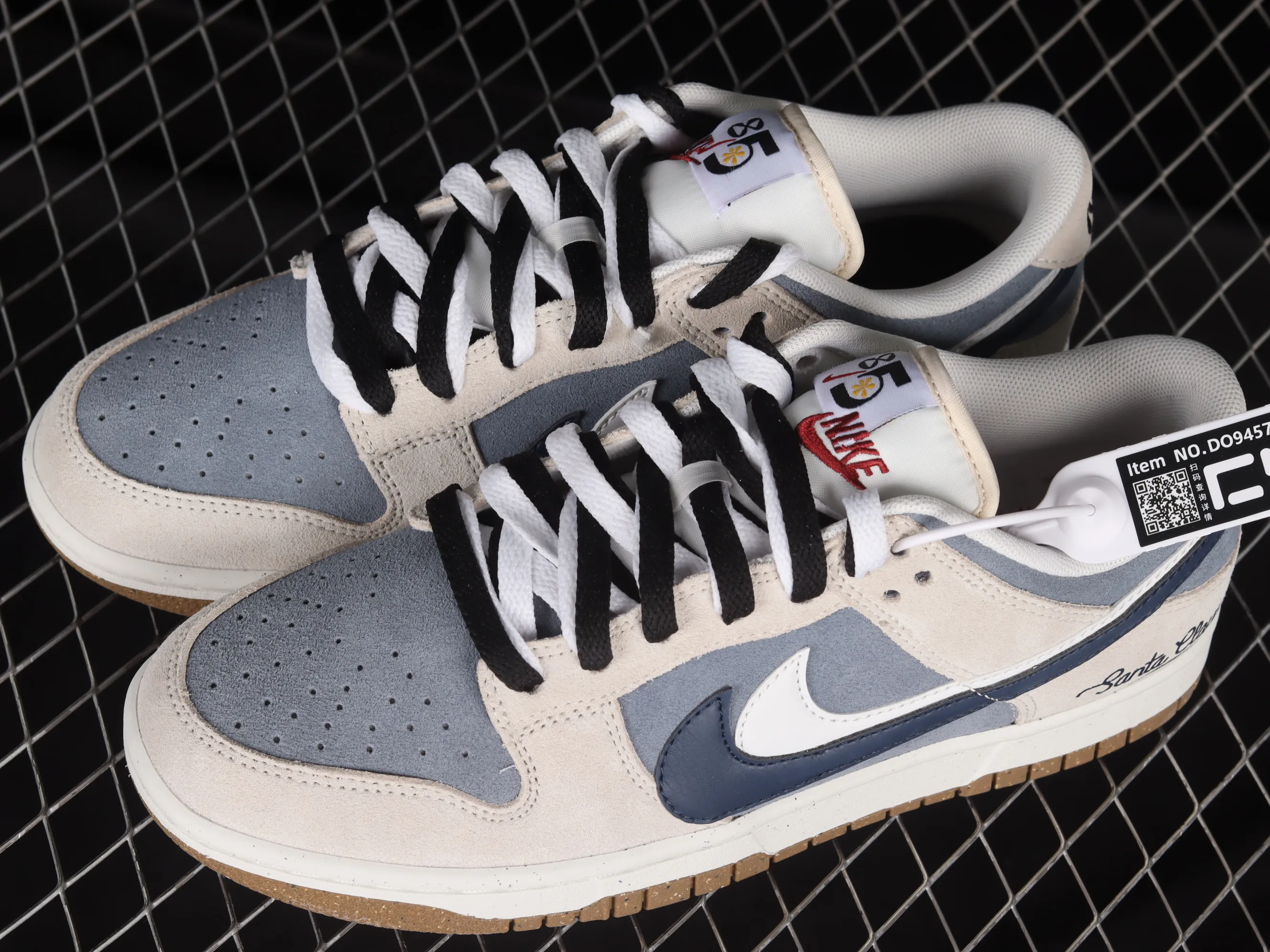 All categories Nk SB Dunk series Nk SB Dunk Low low-top sneakers Nk SB Dunk Low "85" white and gray double hook SB low-top sports and leisure sneakers DO9457-109